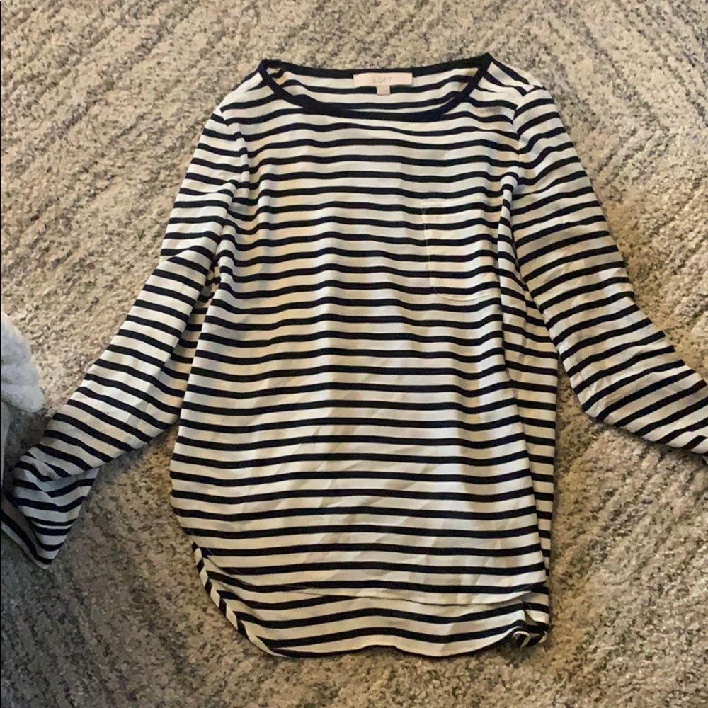 Preowned Loft stripe blouse XS